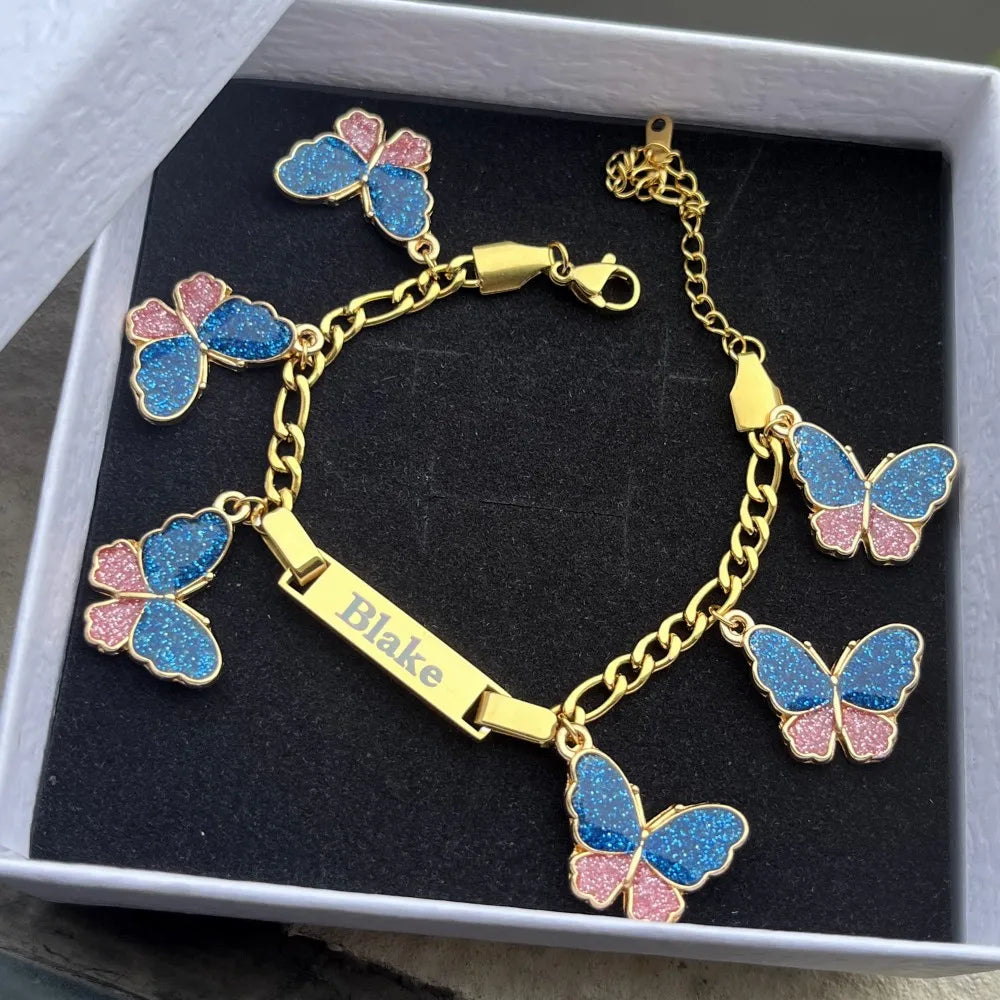 DUOYING Butterfly Name Bracelet