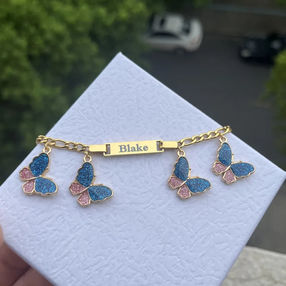 DUOYING Butterfly Name Bracelet