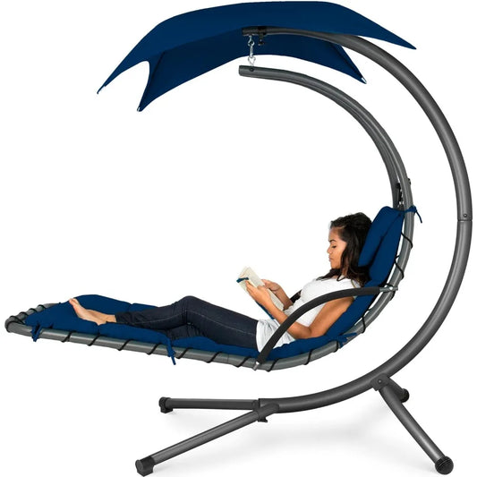 Hanging Curved Steel Lounge Chair