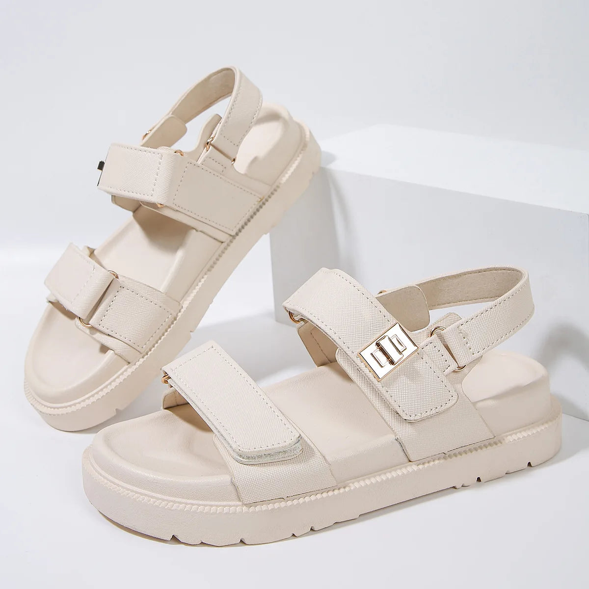 Womens Leather Open Toe Sandals