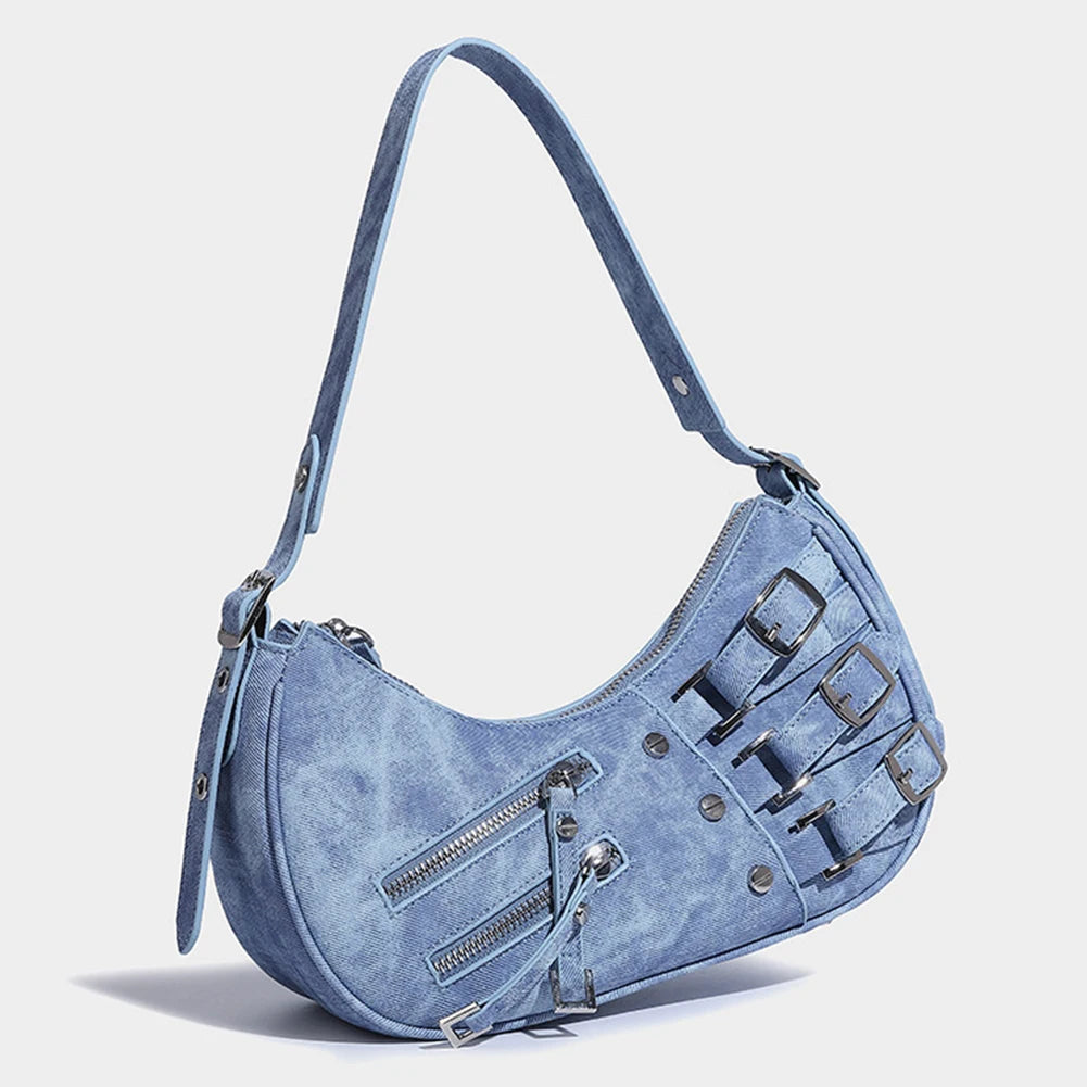 Women Retro Crescent Hobo Shoulder Bag